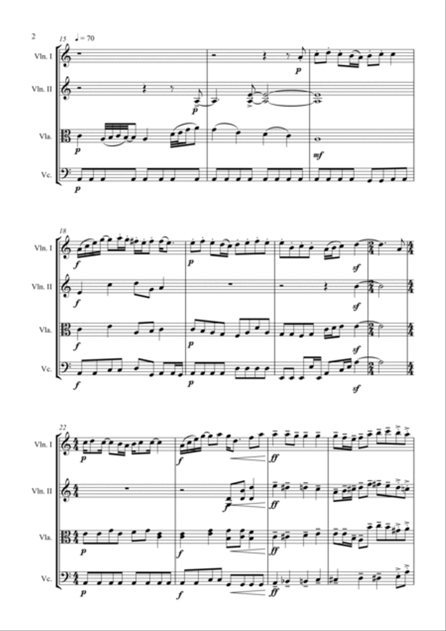 The Prophet's Song The Prophet's Song String Quartet scores gallery preview page 2