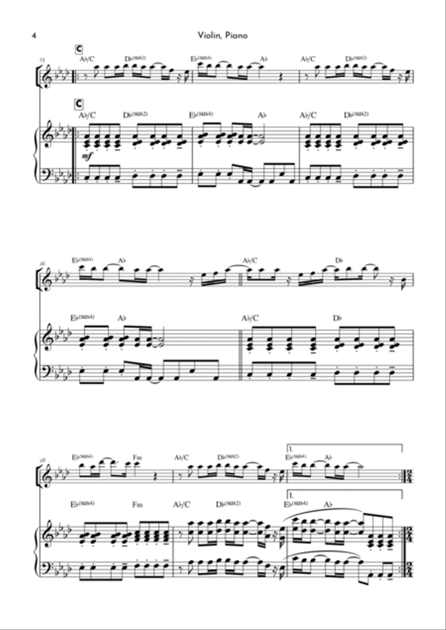 Goodness Of God Violin Solo scores gallery preview page 4