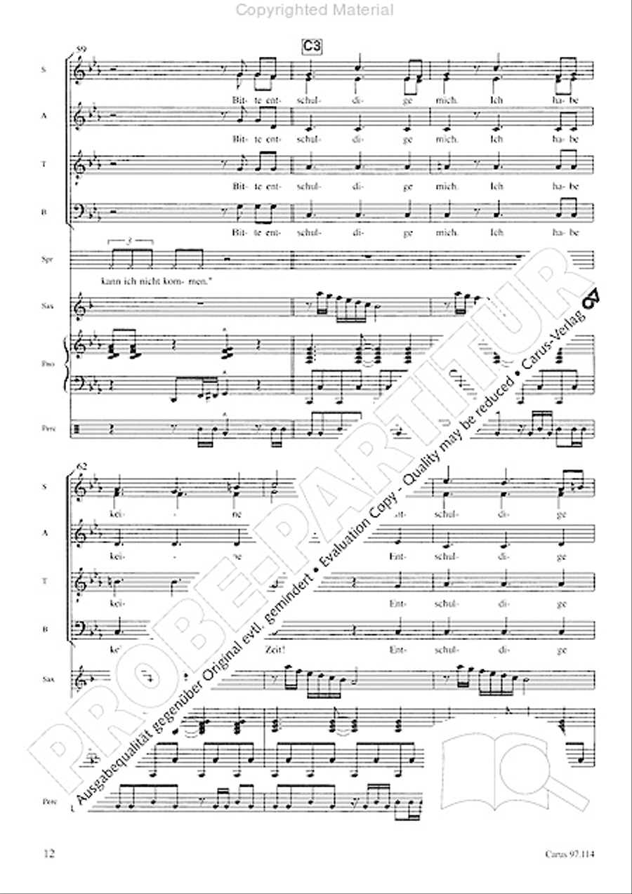 Kommt, es ist alles bereit 4-Part scores gallery preview page 13