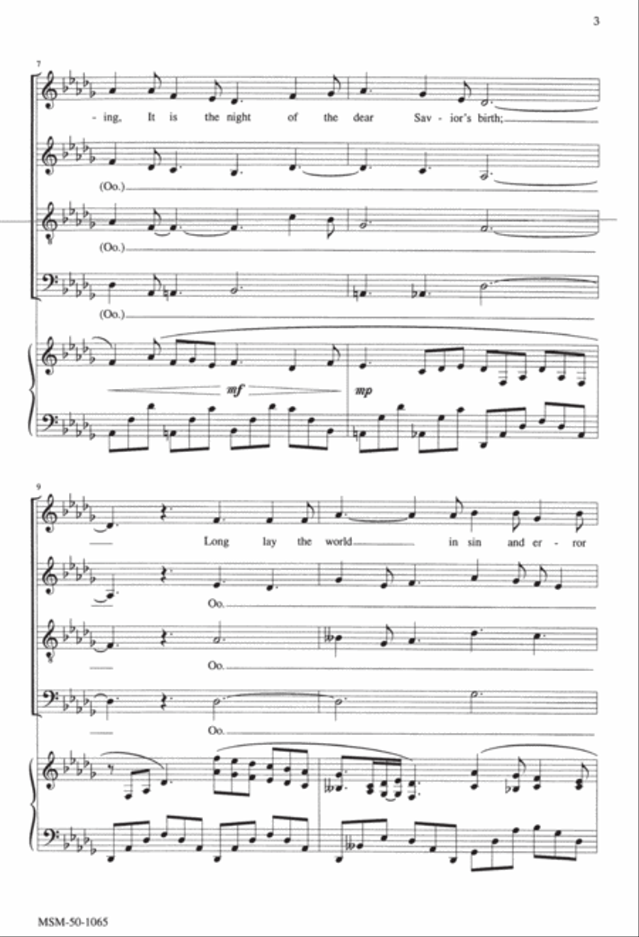 O Holy Night 4-Part scores gallery preview page 2