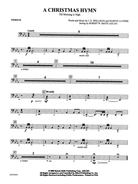 A Christmas Hymn: Timpani