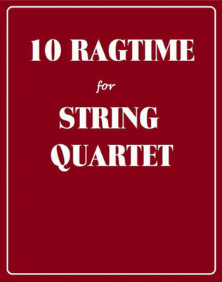 Book cover for 10 Ragtime for String Quartet
