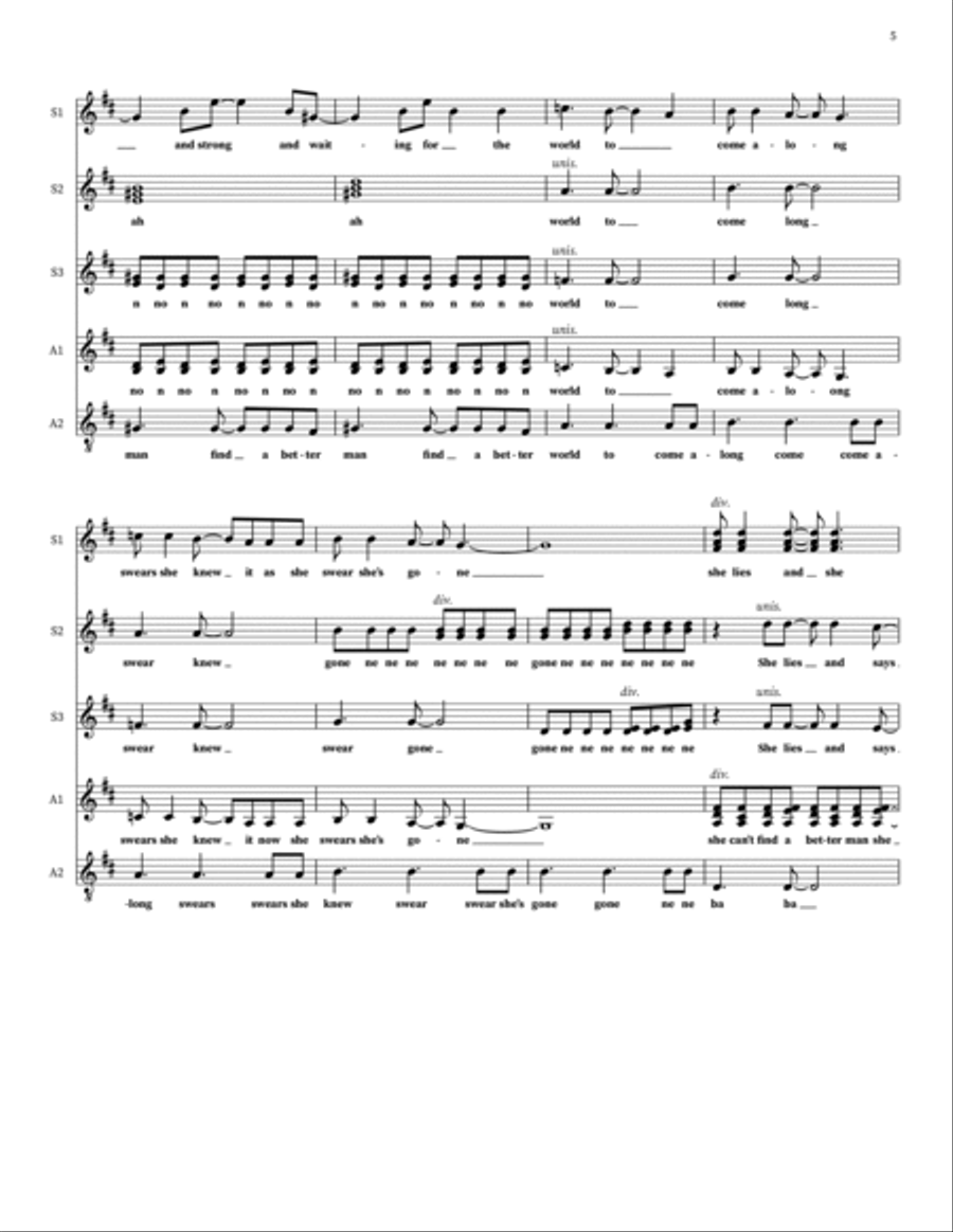 Better Man Better Man Choir scores gallery preview page 5
