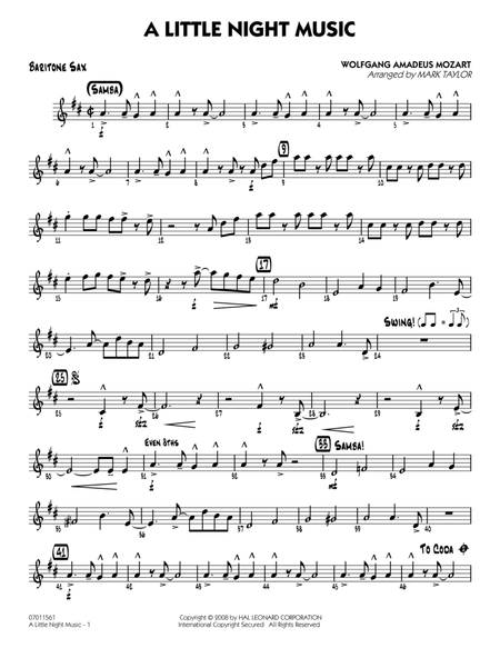 A Little Night Music - Baritone Sax