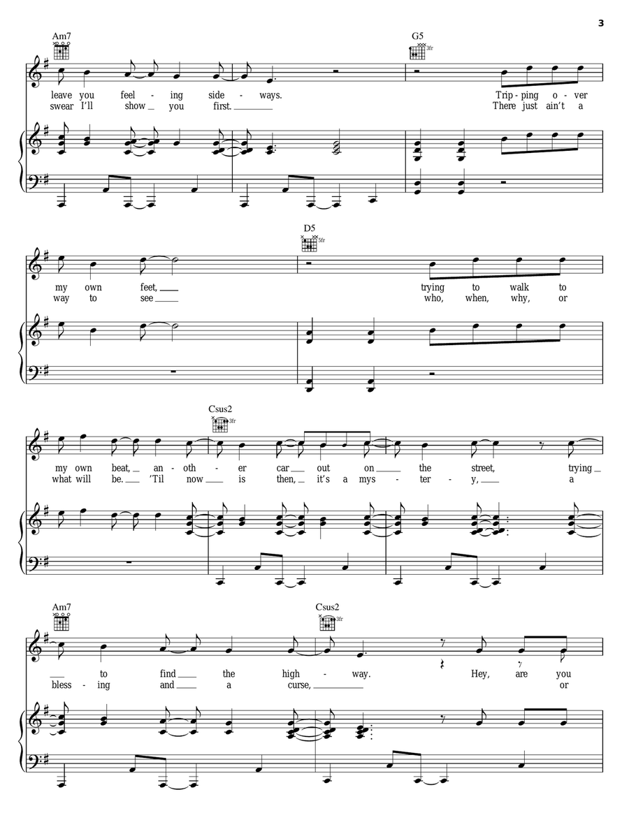 Story Of My Life Story Of My Life Piano, Vocal, Guitar scores gallery preview page 3