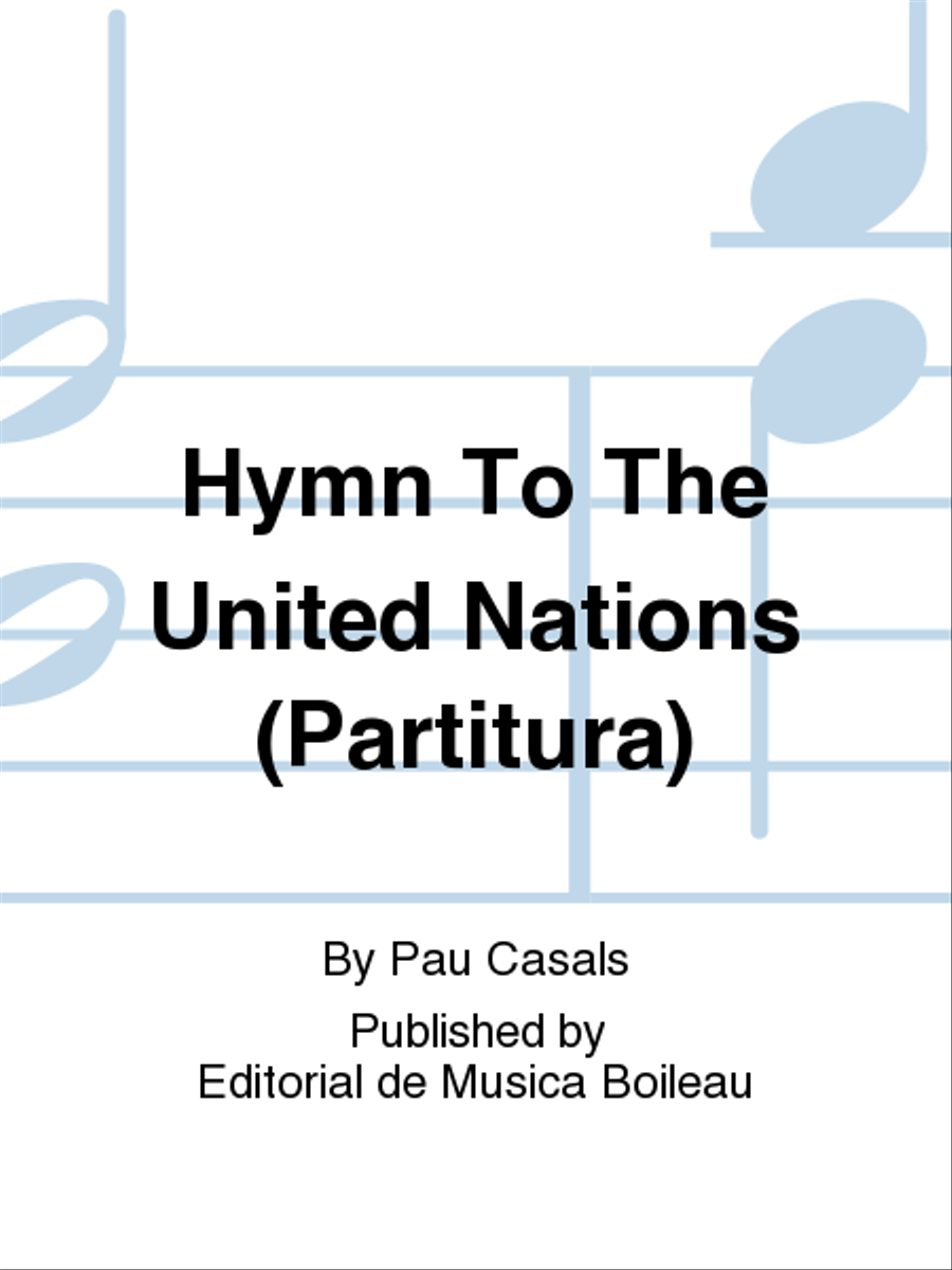 Hymn To The United Nations (Partitura) Mixed Choir scores gallery preview page 1