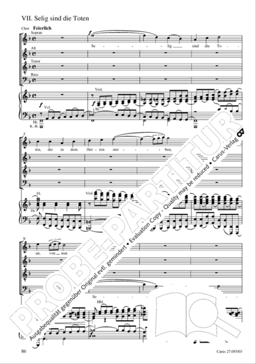Ein Deutsches Requiem (German Requiem) 4-Part scores gallery preview page 89