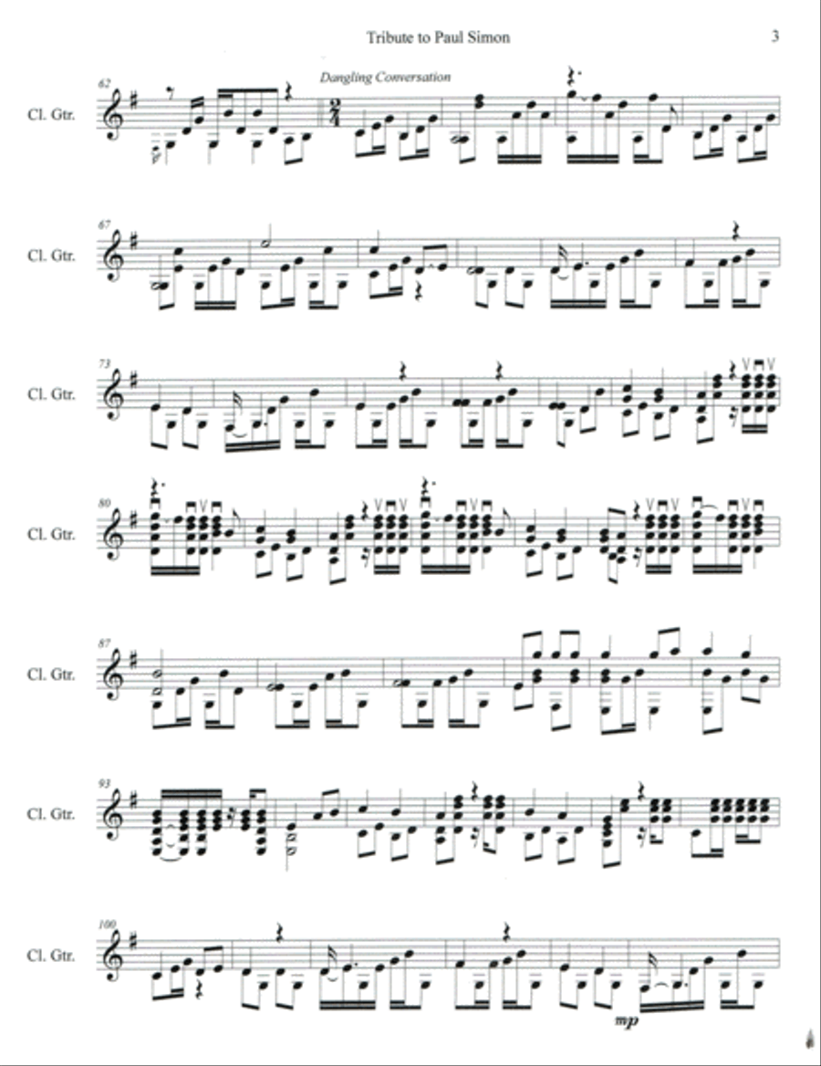 Homeward Bound Homeward Bound Electric Guitar scores gallery preview page 3