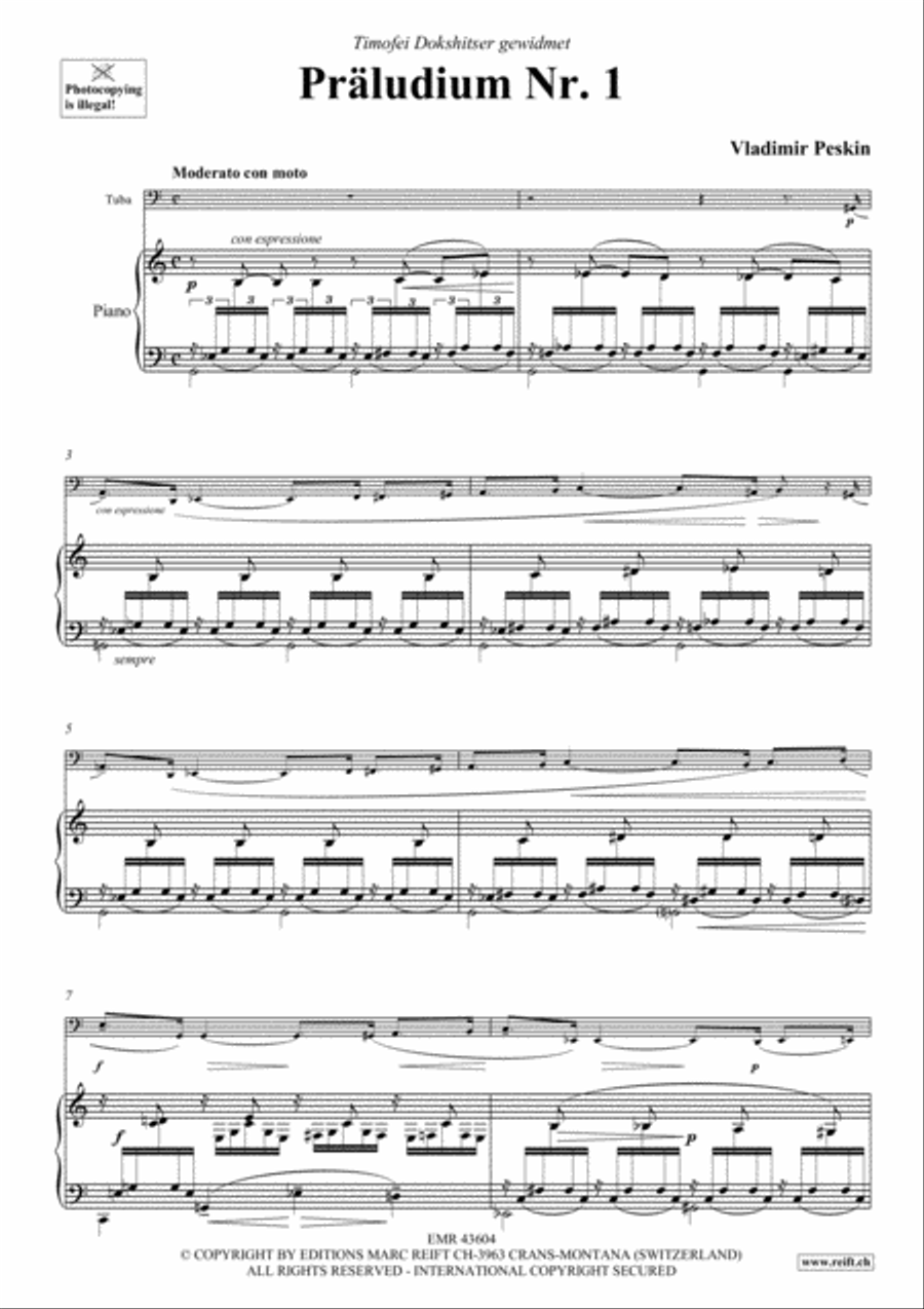 Praludium No. 1 Tuba scores gallery preview page 3