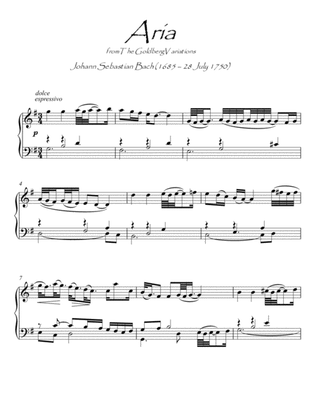 Bach Aria BWV 988 piano solo