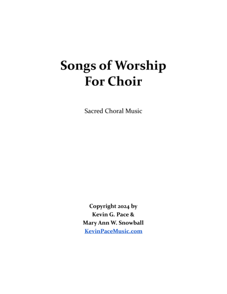 Songs of Worship for Choir, Sacred Choral Music image number null