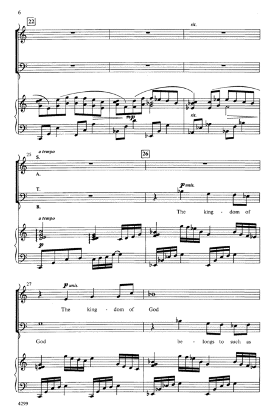 Let the Children Come Let the Children Come 4-Part scores gallery preview page 6