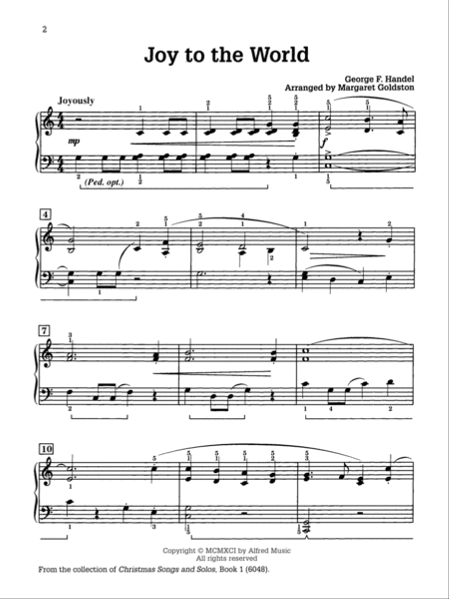 Joy to the World Piano Solo scores gallery preview page 2