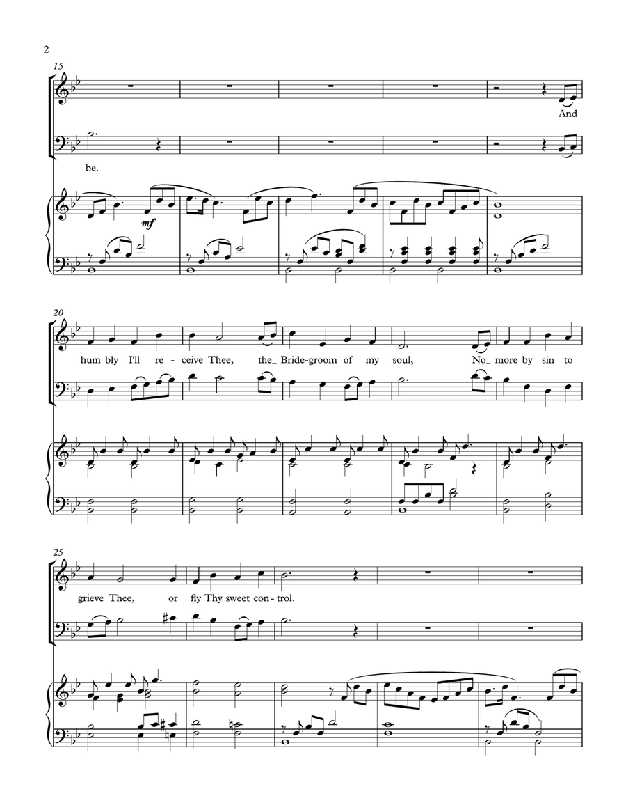 O Lord, I Am Not Worthy 4-Part scores gallery preview page 2