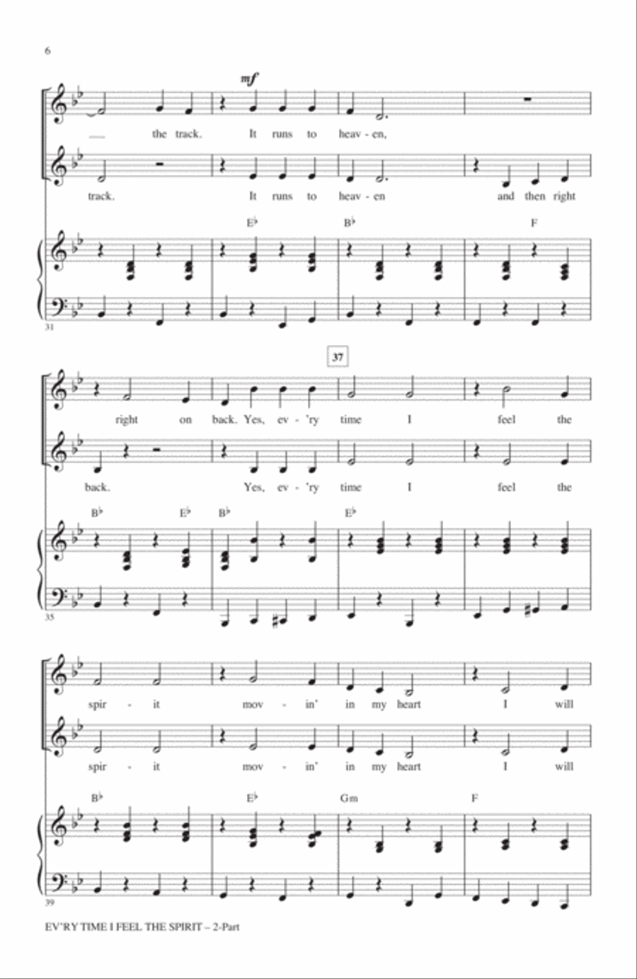 Every Time I Feel The Spirit 2-Part scores gallery preview page 4