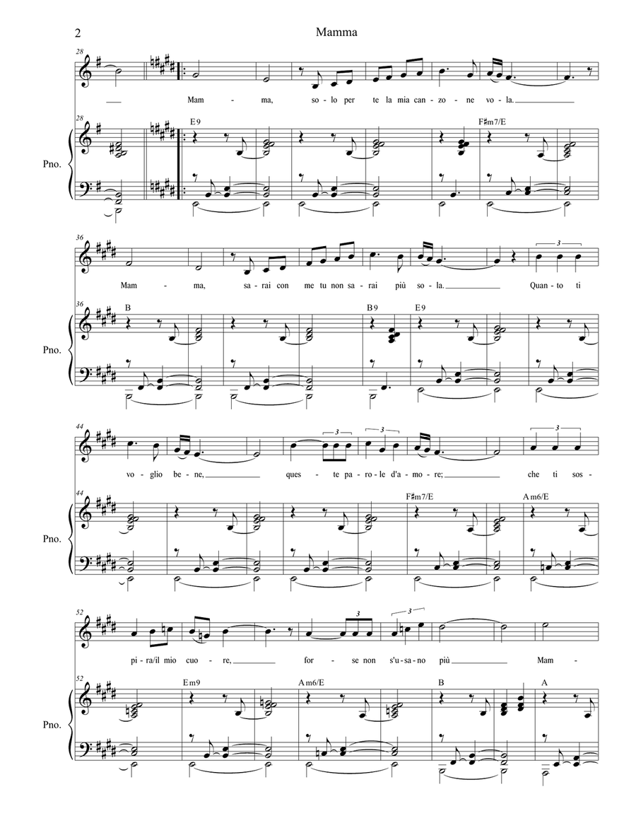 Mama (mamma) Low Voice scores gallery preview page 2