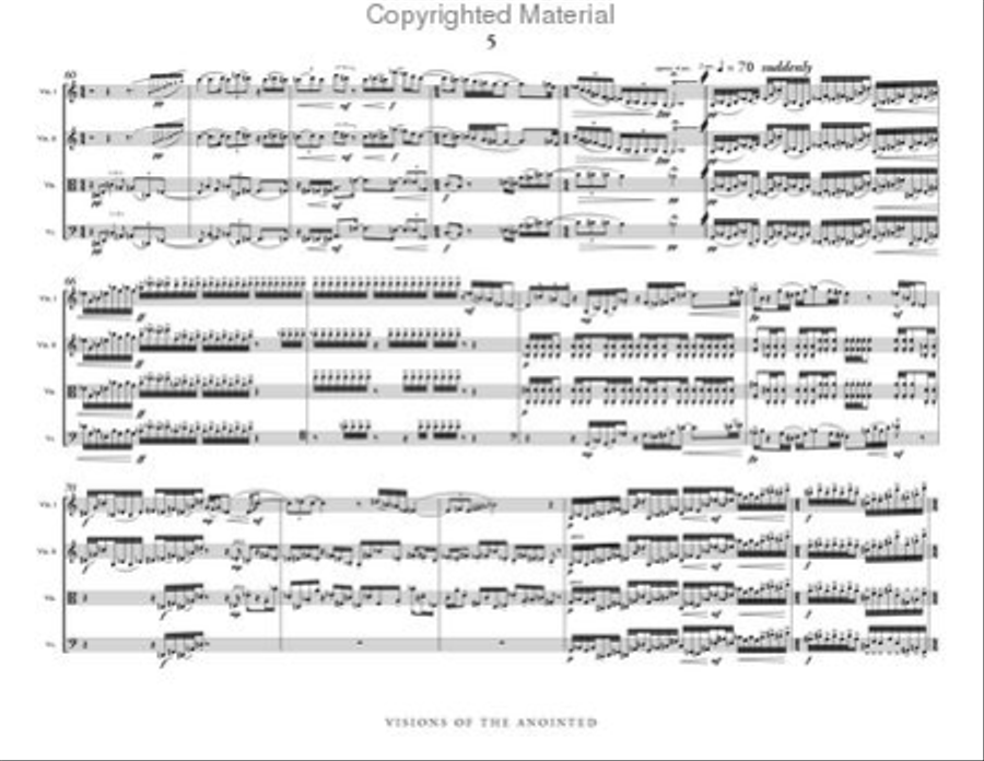 Visions of the Anointed String Quartet scores gallery preview page 6