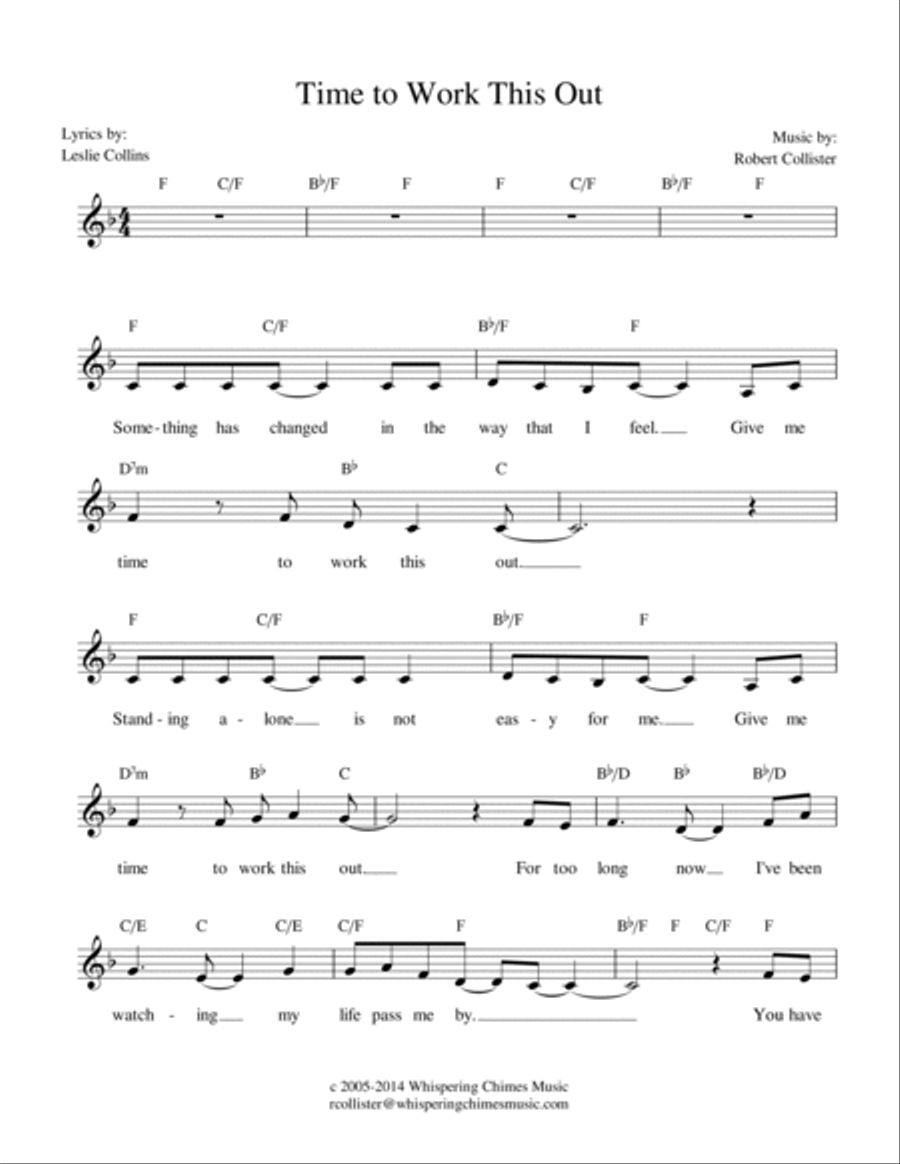 Time To Work This Out Voice Solo scores gallery preview page 2