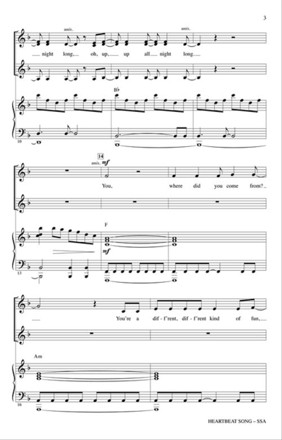 Heartbeat Song SSA scores gallery preview page 3
