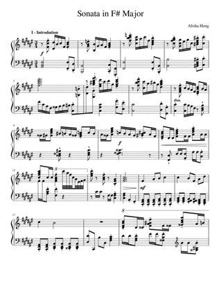 Piano Sonata in F sharp Major