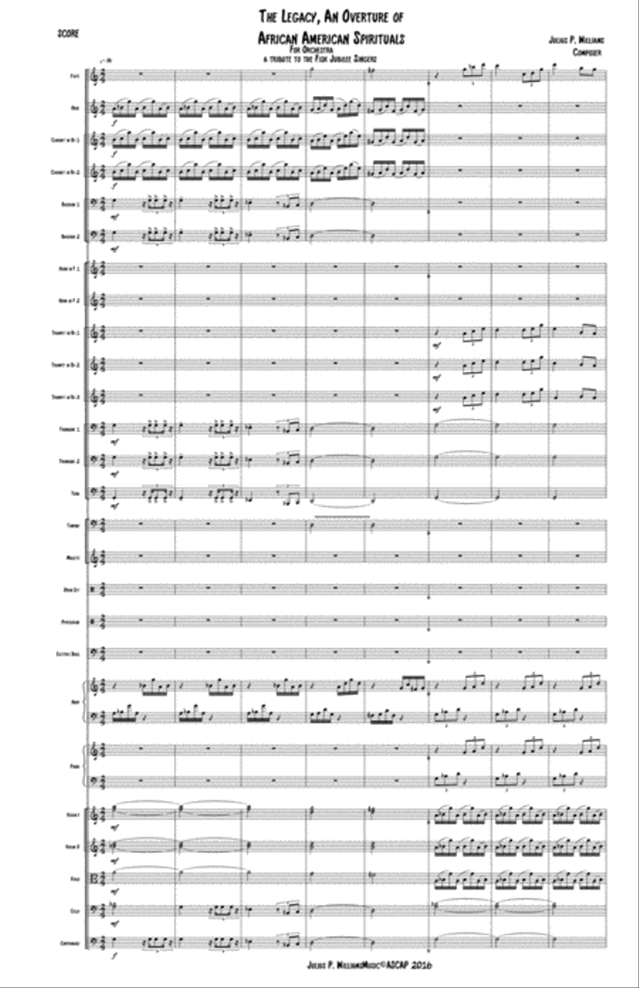 The Legacy, An Overture of African American Spirituals for Standard Orchestra Full Orchestra scores gallery preview page 3