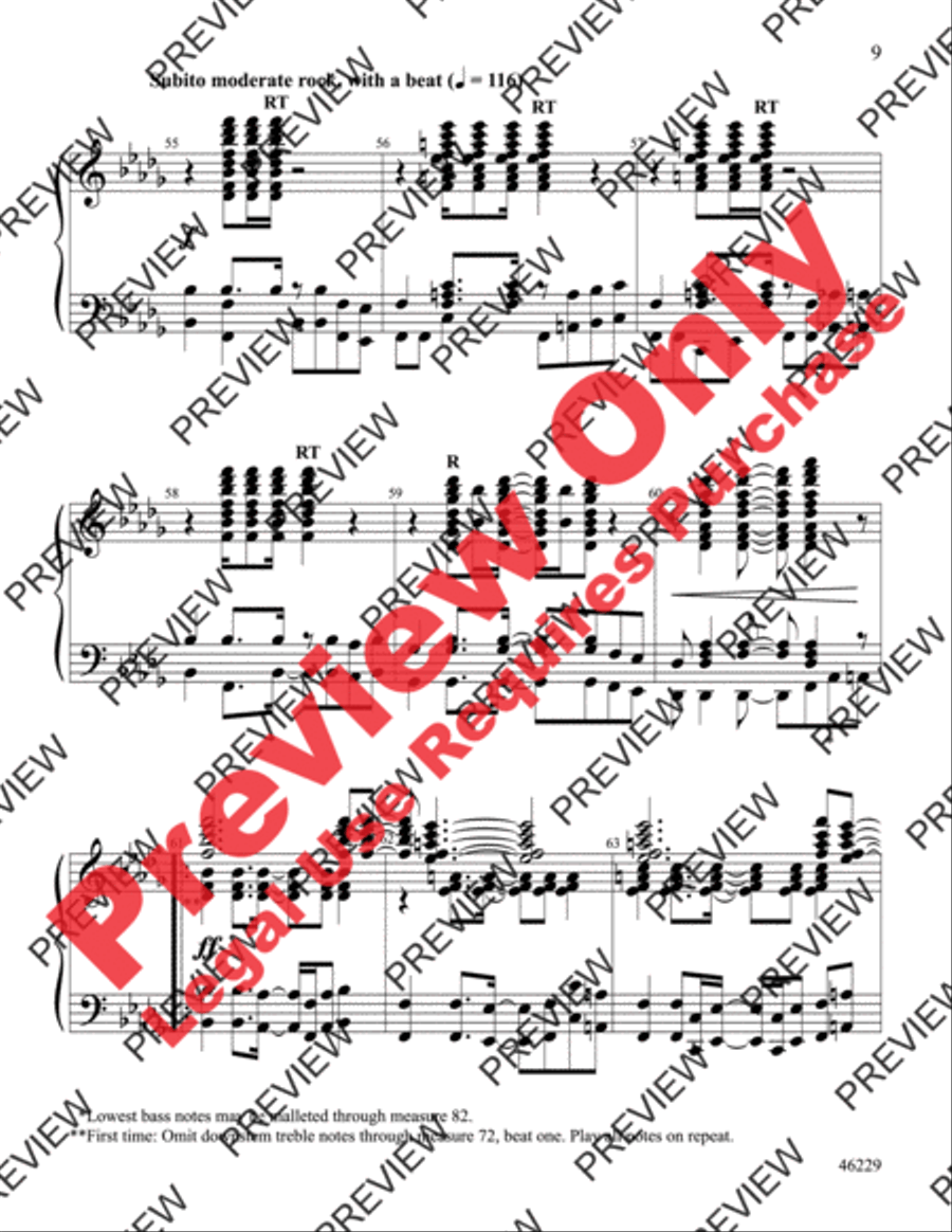 Aquarius/Let the Sunshine In (from Hair) Handbell Choir scores gallery preview page 9