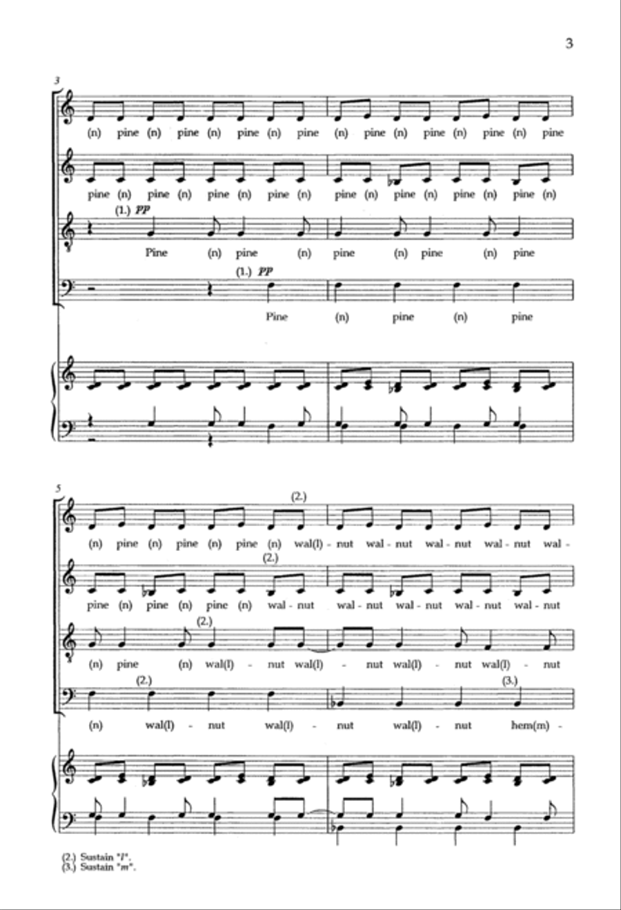 Due North: 2. Trees 4-Part scores gallery preview page 2