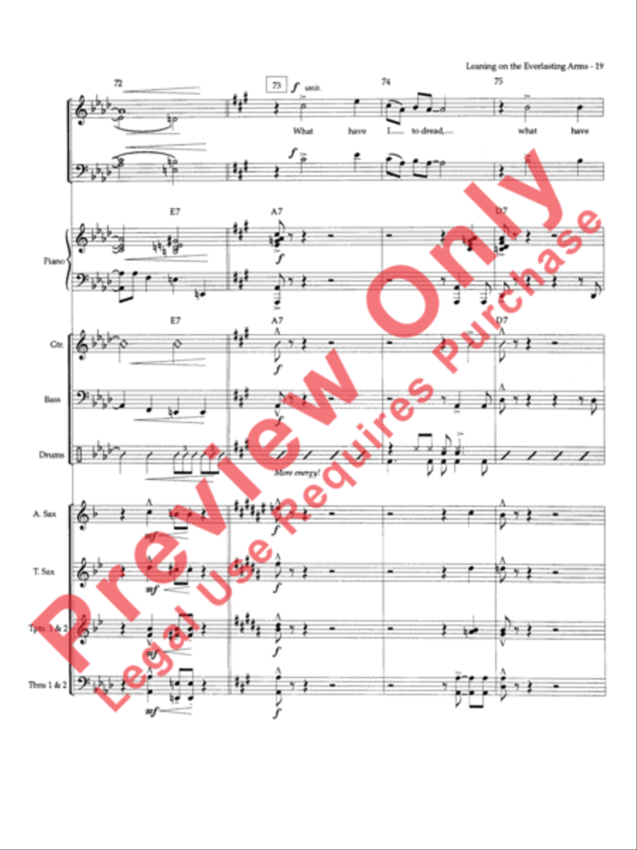 Leaning on the Everlasting Arms Choir scores gallery preview page 20