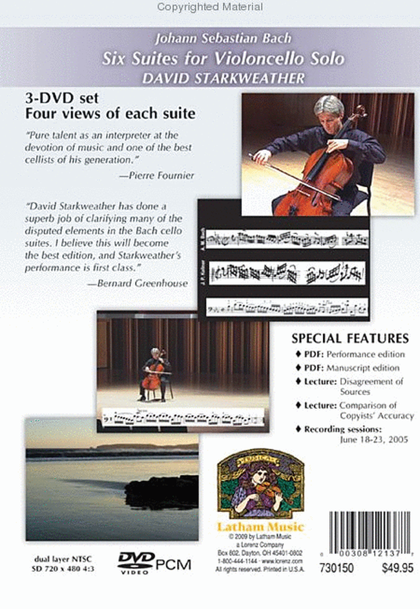 Six Suites for Violoncello Solo - 3-DVD Set image number null