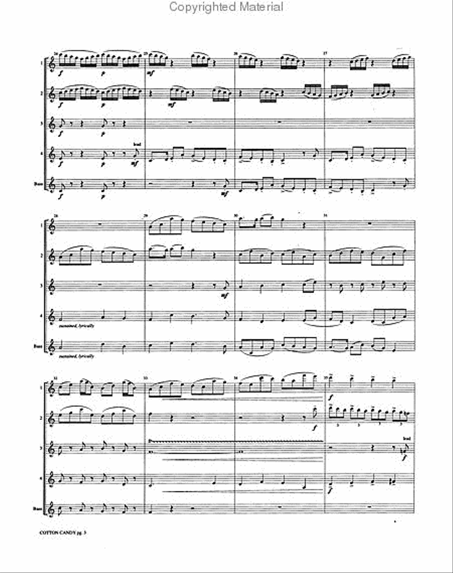 Cotton Candy Cotton Candy Clarinet Quintet scores gallery preview page 3