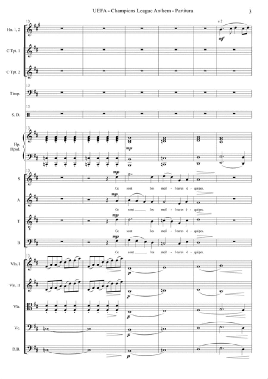 Uefa Champions League Team Chamber Orchestra scores gallery preview page 3