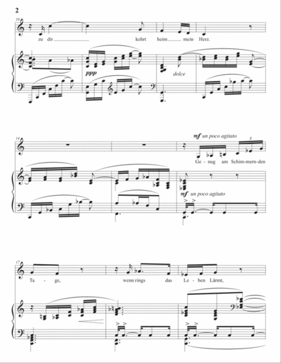 STRAUSS: Heimkehr, Op. 15 no. 5 (transposed to C major) Voice scores gallery preview page 3