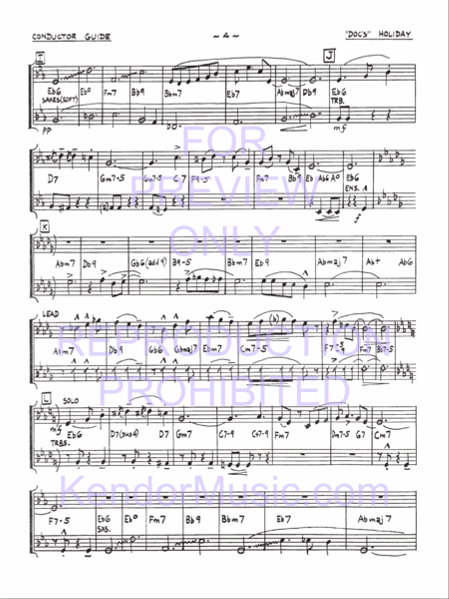 Doc's Holiday Jazz Ensemble scores gallery preview page 5