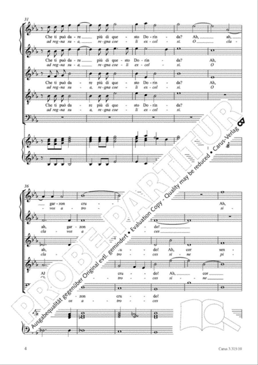 Ecco, Silvio SV 97:1 SSATB scores gallery preview page 5