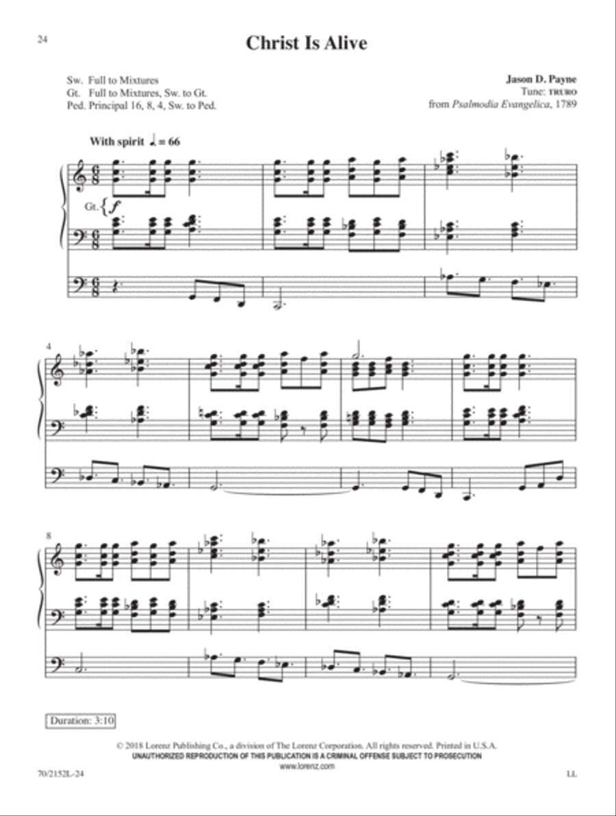 Easter Jubilation Organ Solo scores gallery preview page 7