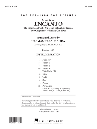 Book cover for Music from Encanto (arr. Larry Moore) - Conductor Score (Full Score)