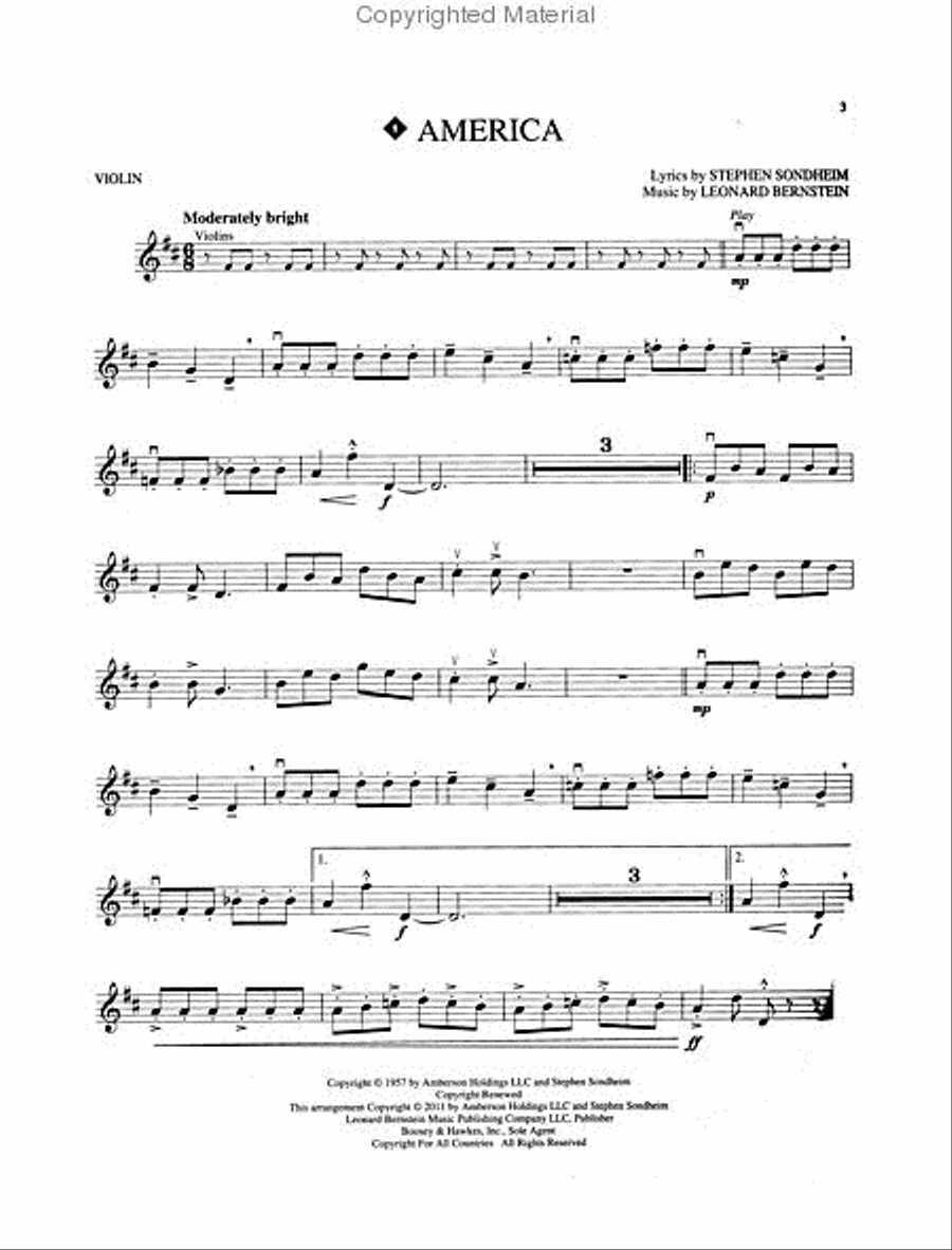 West Side Story for Violin Violin scores gallery preview page 2