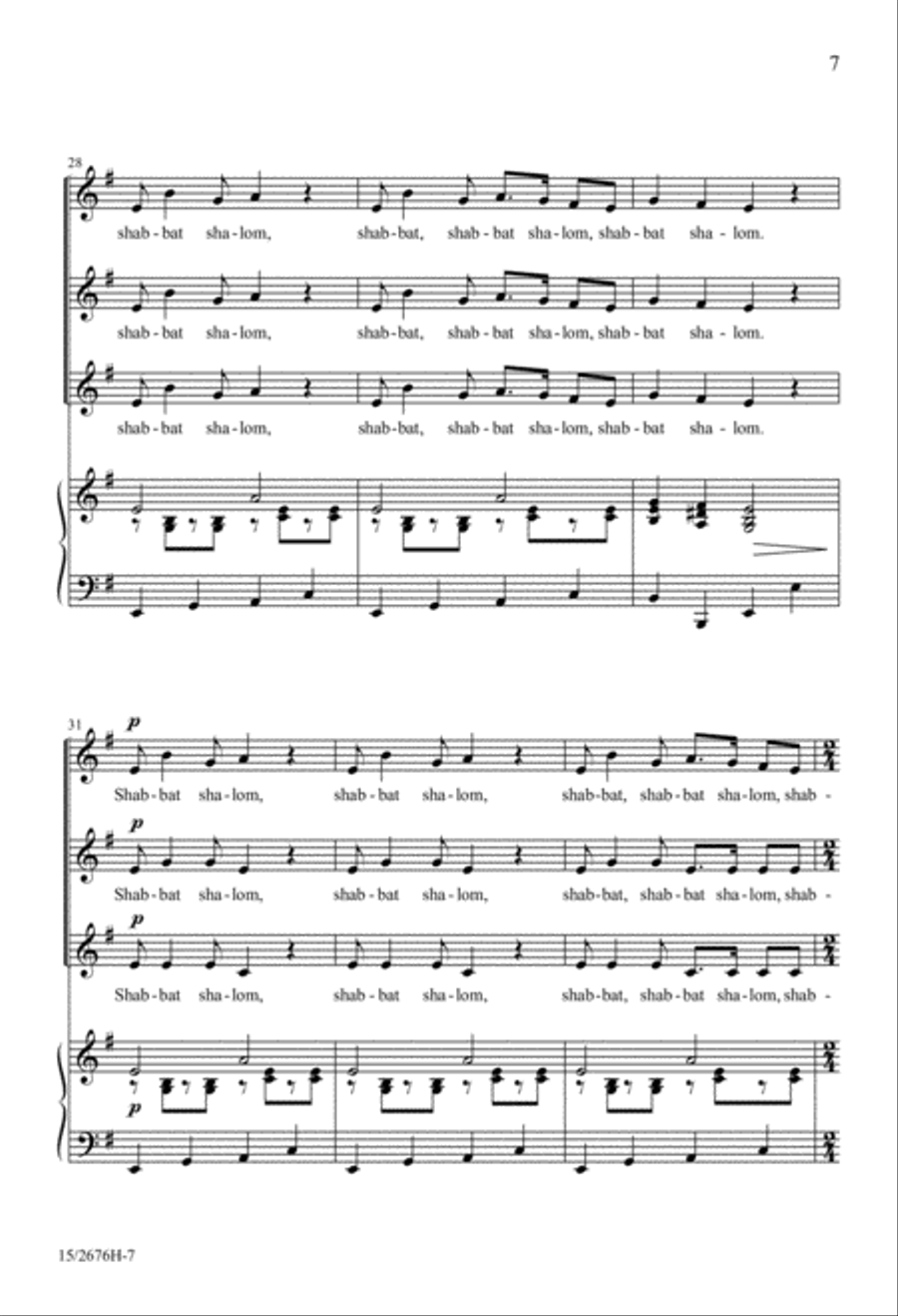 Hevenu Shalom A'leychem SSA scores gallery preview page 8