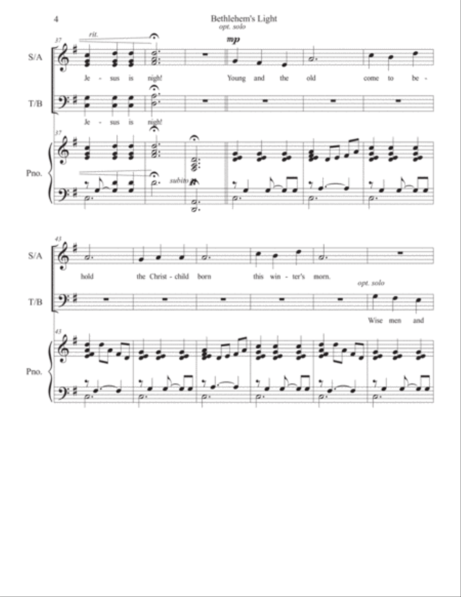 Bethlehem's Light Bethlehem's Light 4-Part scores gallery preview page 4