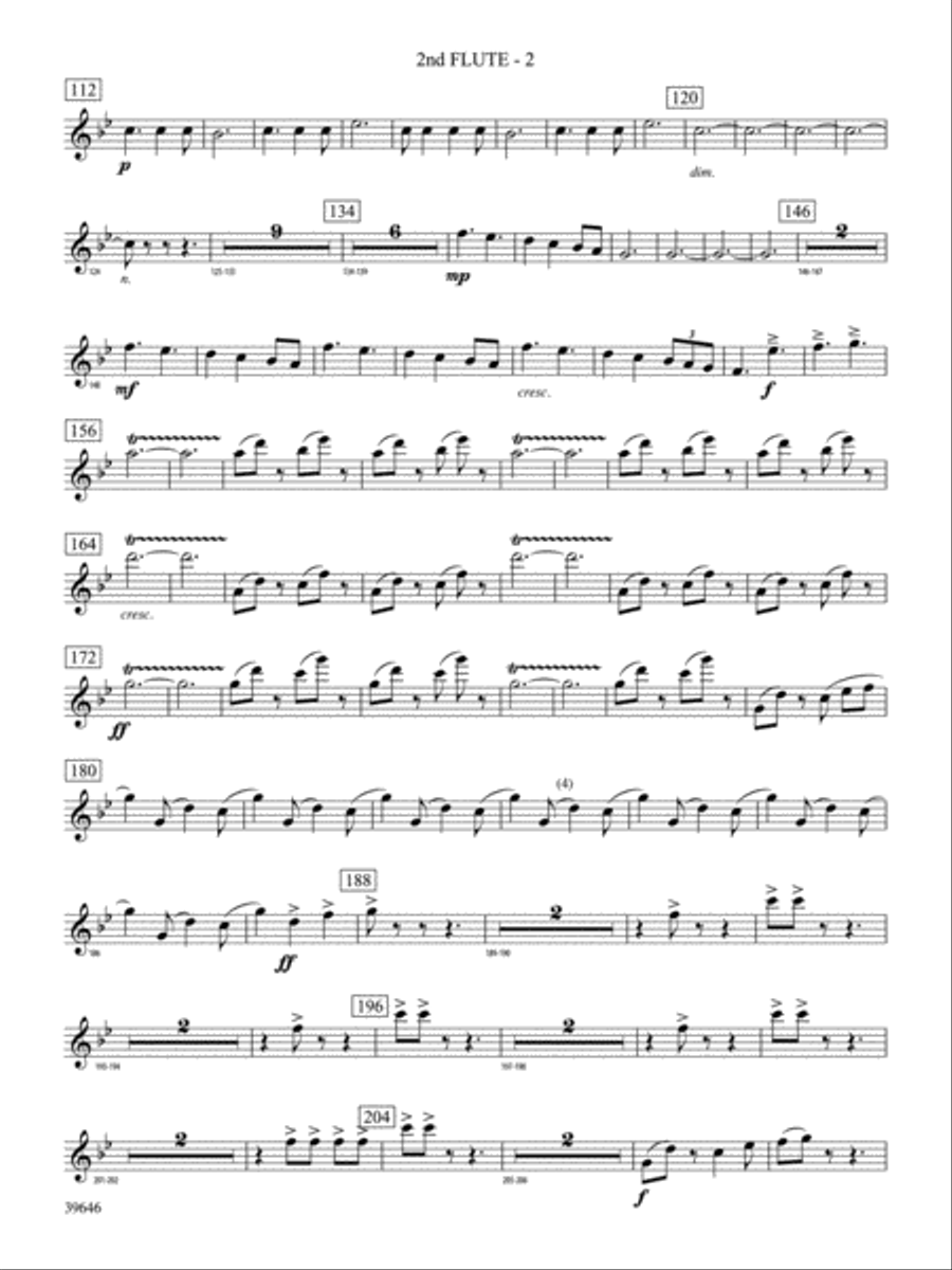 Scarborough Fair: 2nd Flute Concert Band scores gallery preview page 2