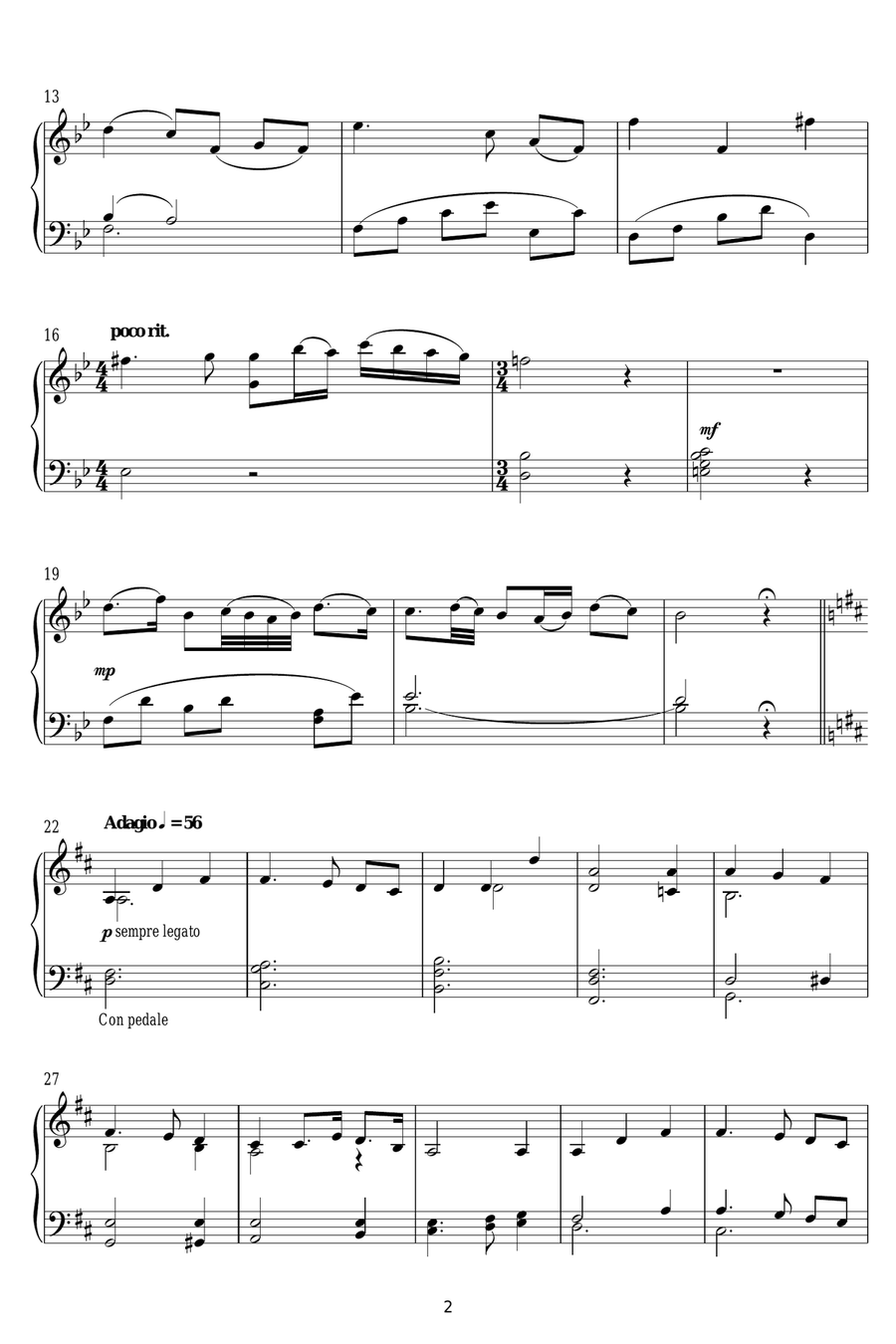 Vanity Fair (She Walks In Beauty/Andante/Adagio/Vanity's Conqueror) Piano Solo scores gallery preview page 2