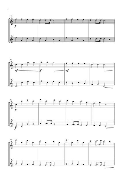 Twinkle Twinkle Little Star in Bb Major for Clarinet Duo. Easy version. image number null