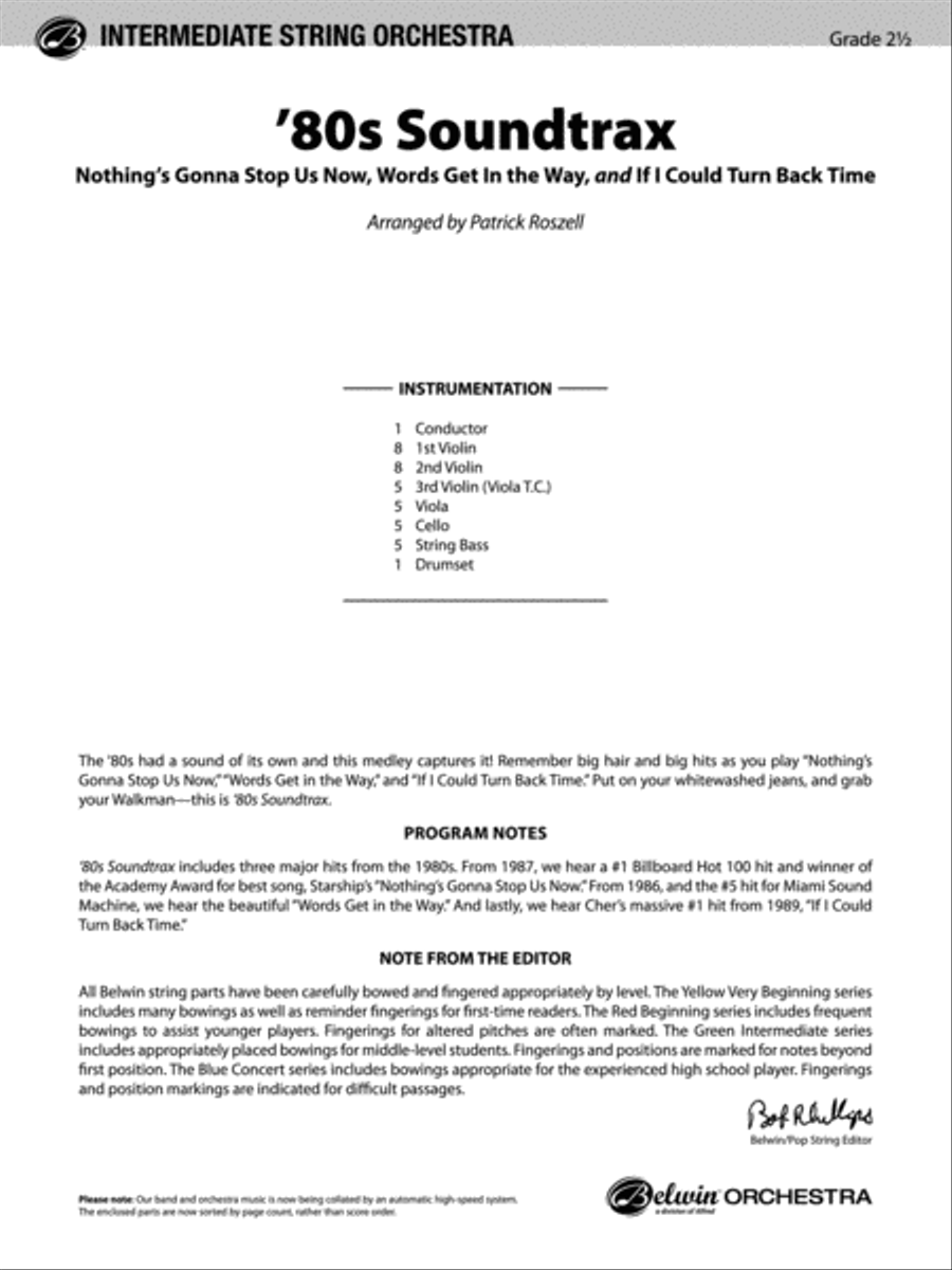 '80s Soundtrax: Score Choir scores gallery preview page 1