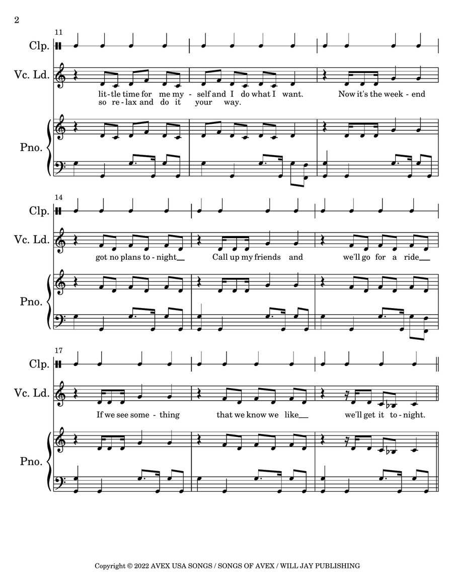 Treat Myself Treat Myself Voice scores gallery preview page 2