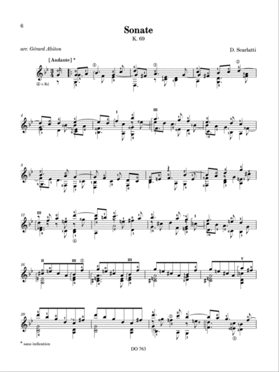 2 Sonates, vol. 3, K. 319, 69 Classical Guitar scores gallery preview page 6