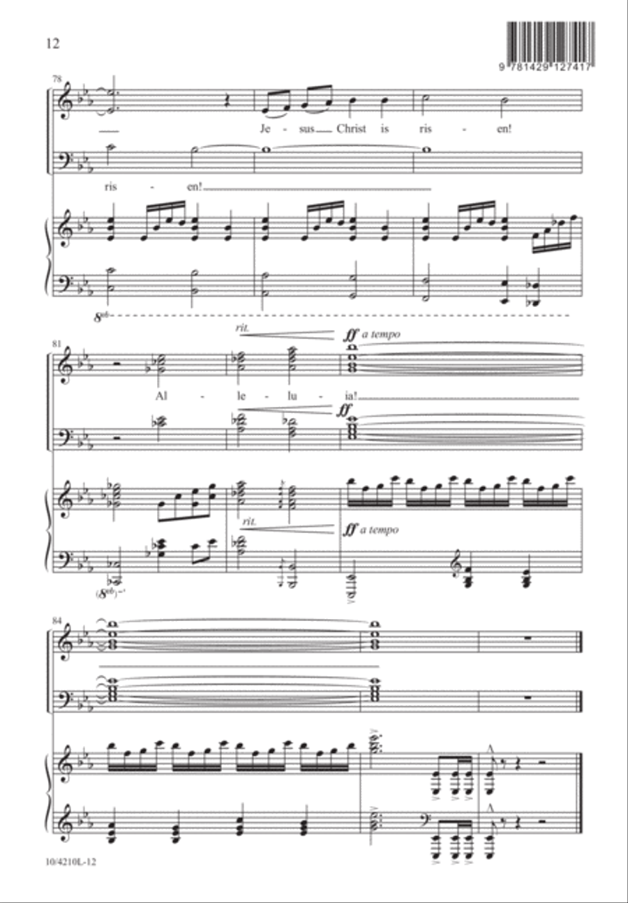 Christ Is Risen! Alleluia! 4-Part scores gallery preview page 12