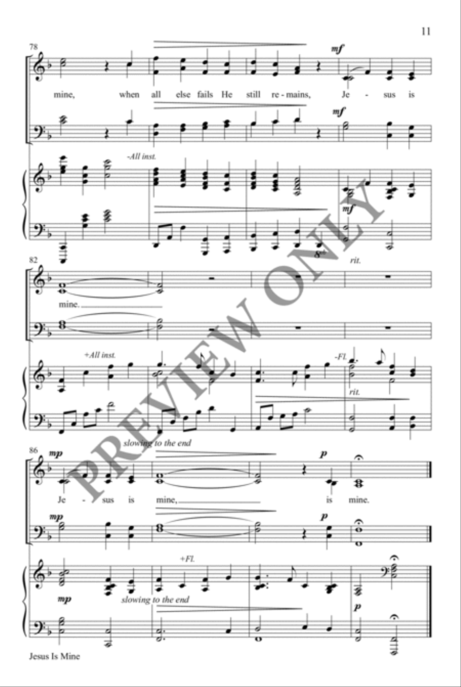 Jesus Is Mine 4-Part scores gallery preview page 10