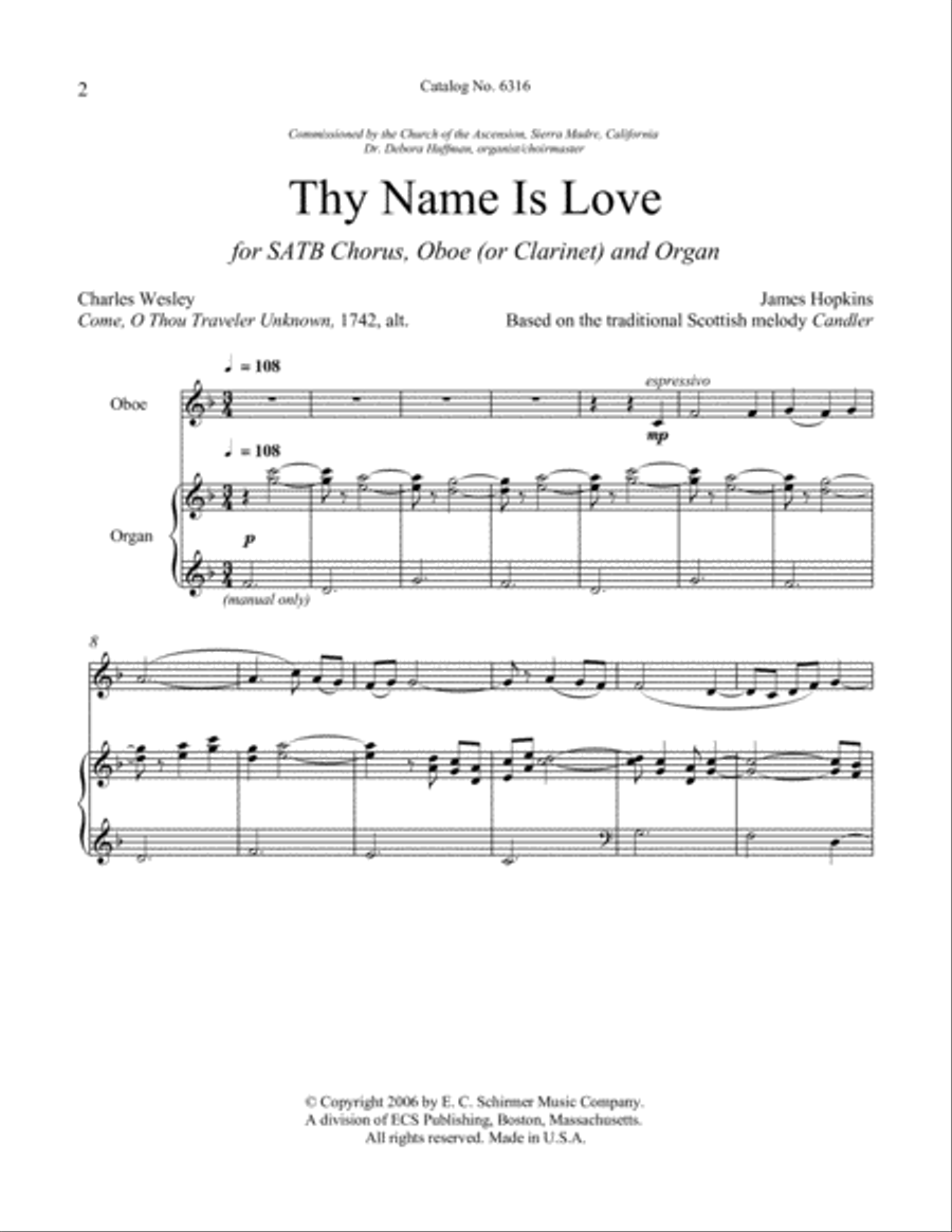 Thy Name is Love Thy Name is Love 4-Part scores gallery preview page 2
