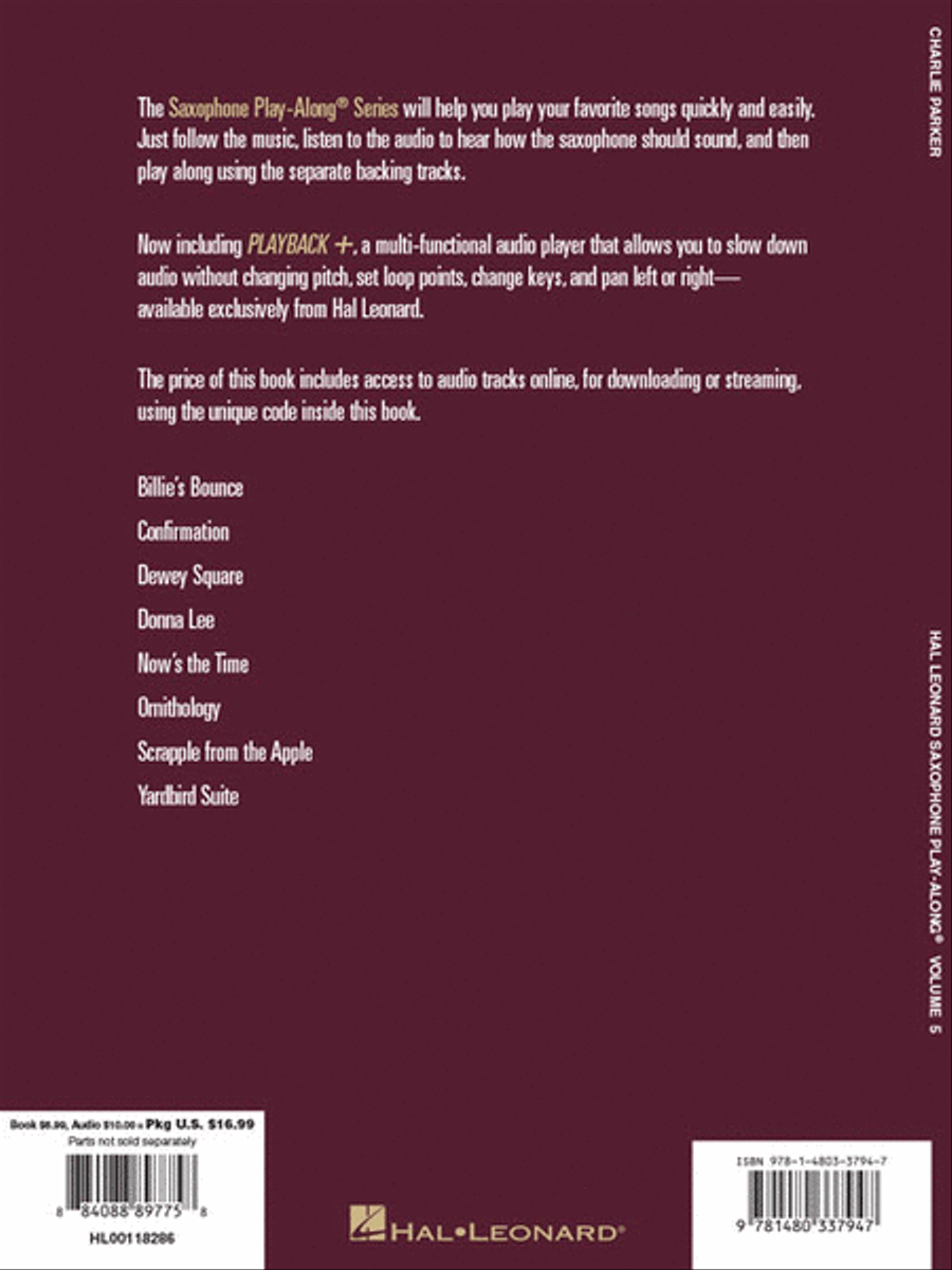 Charlie Parker Saxophone Solo scores gallery preview page 6