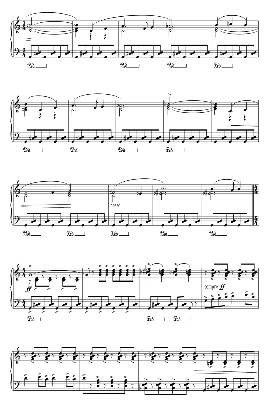 Sabre Dance Piano Solo scores gallery preview page 2